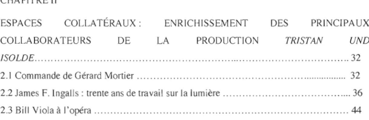 TABLE DES  MATIÈRES 