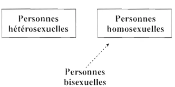 Figure 1.3 :  Modèle dichotomique de l'orientation sexuelle 