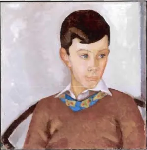 Fig. 23. TORRANCE NEWTON, Lilias, Dennis Gillson  à  l'âge de  9 ans,  1931, huile  sur toile, 51  x 51  cm, Musée des beaux-arts de Montréal, Montréal