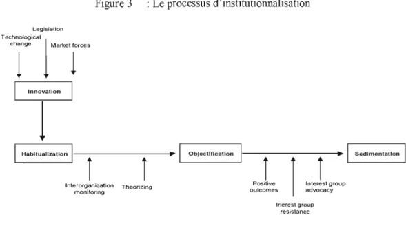Figure 3  : Le processus d'institutionnalisation 