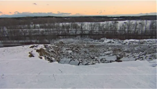 Figure 2.4 Glissement de terrain à Lennoxville en janvier 2016 (tiré de ICI Radio-Canada Estrie, 2016)  Impact global 