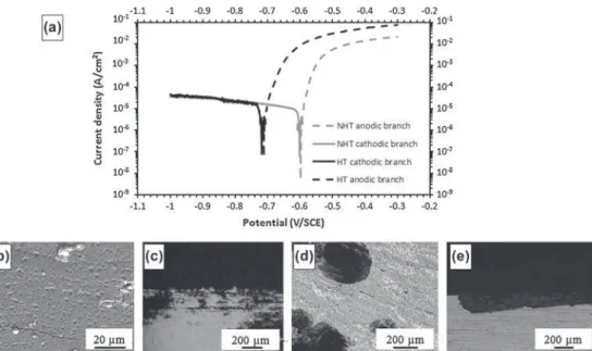 Fig. 5c and d shows the UTS of pre-corroded NHT and HT samples, respectively, as a function of immersion times in chloride  contain-ing solutions