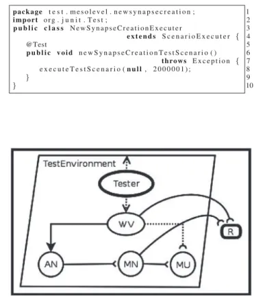 Figure 9 An illustrative diagram for the ‘self-organization of reflex pathways’ macro-level testing scenario