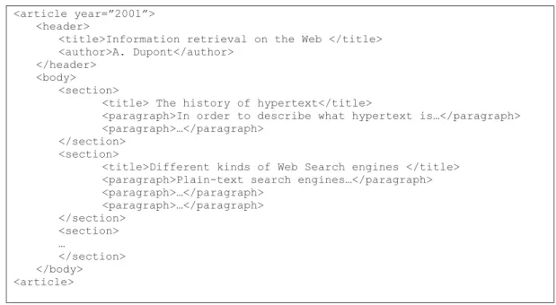 Fig. 1 – An example of XML document.