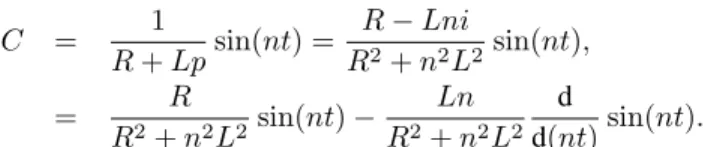 Fig. 3. Operational block diagram. The output signal y(t) is obtained by F (p)u(t) where u(t) is the input signal.