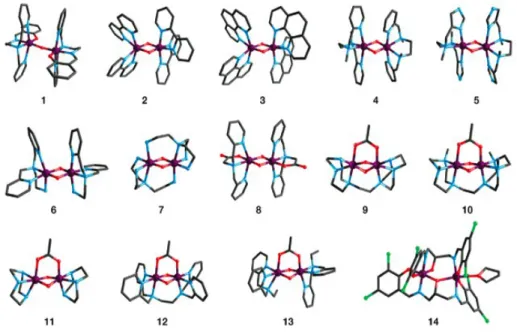 Figure 4 : Complexes dinucléaires à l'étude.