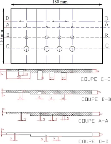 Figure 2. Manufacturing drawing of the specimen B 
