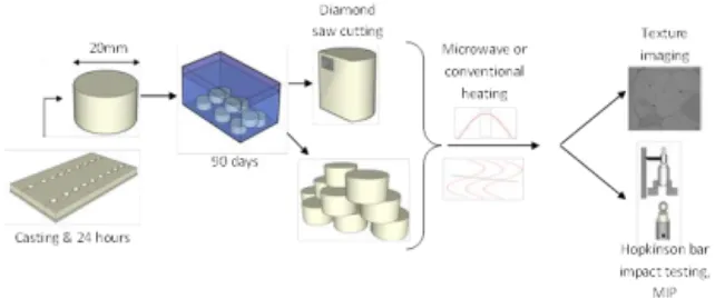 FIGURE  1.    Concrete  sample  preparation  and  testing  protocols. 