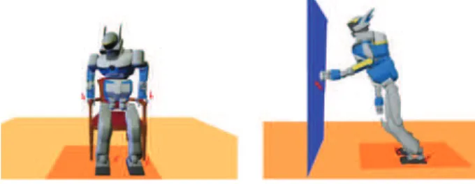 Fig. 1. Dynamic multicontact motion with the HRP-2 model.