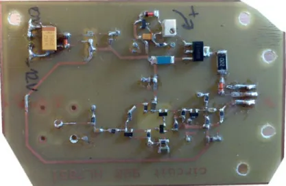 Figure 1.11 – Carte d’alimentation/ampliﬁcation utilisée pour la preuve de concept.
