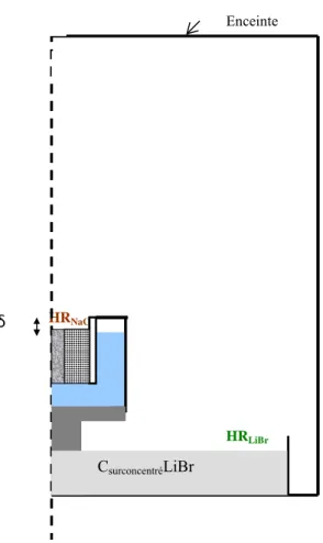 Figure 6 : Domaine de calcul pour le transport de la  vapeur dans l’enceinte. 