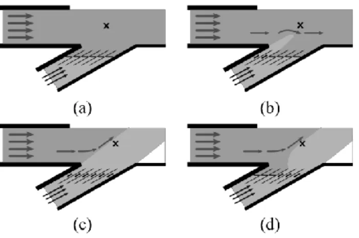 Figure 10: Scheme explaining the unsteady profile of longitudinal velocity u +  in test section