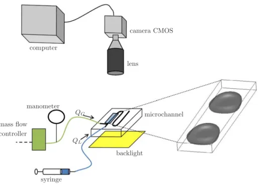 Figure 1.9: Schematic representation of the image processing equipment and its inte- inte-gration in the experimental set-up.