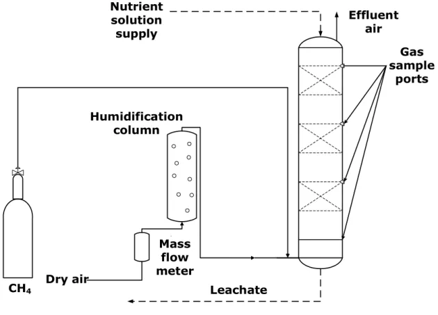 Figure 3.1: Experimental set up of the biofilter 