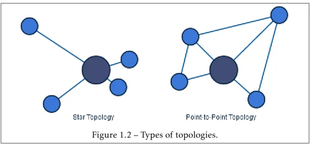 Figure 1.2 – Types of topologies.