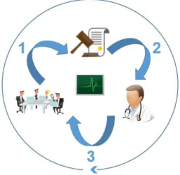 Figure 8 : les trois étapes du cycle du DM 