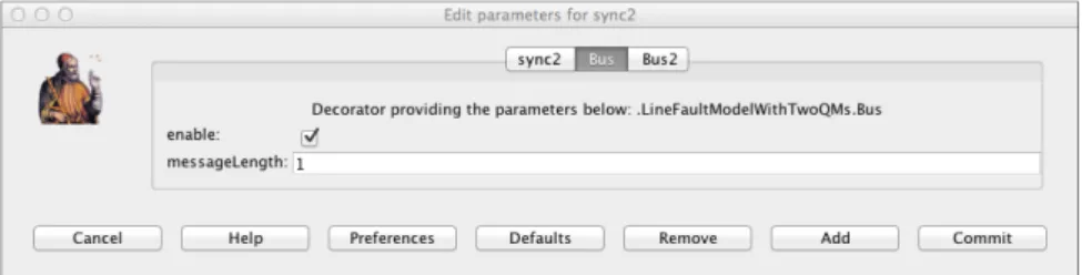 Figure 10.12: The Bus aspect decorates ports with an enable and message- message-Length parameter