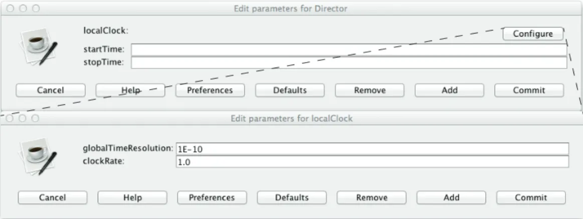 Figure 10.1: The director parameters for the local clock.