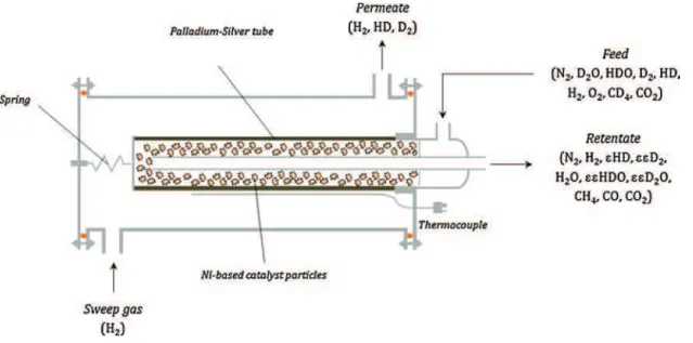 Fig. 2. Scheme of the membrane reactor.