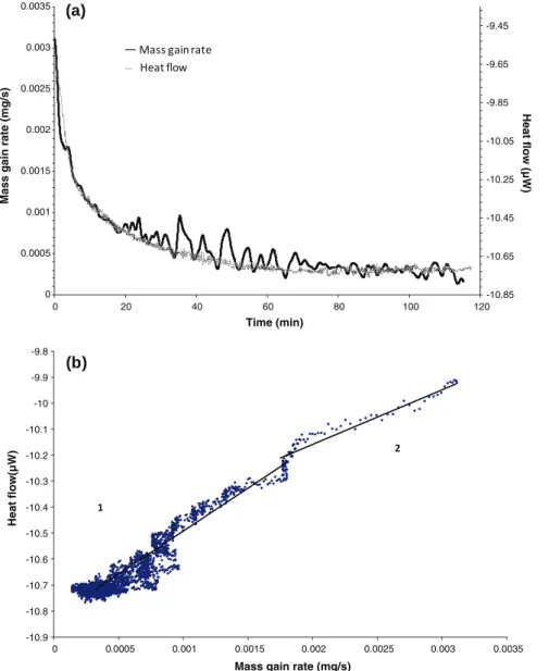 Fig. 2. Mass gain curve vs. time of oxidation at 960 °C under 20 kPa of oxygen partial pressure