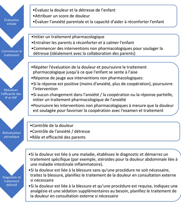 Figure 1 Approche pharmacologique et non pharmacologique de la gestation de la douleur 