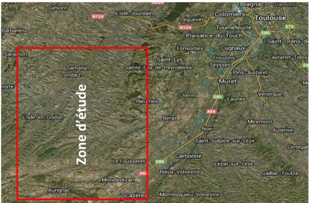 Figure 3 : Localisation du site d’étude (source : google map)  4.1.2.  Le climat 