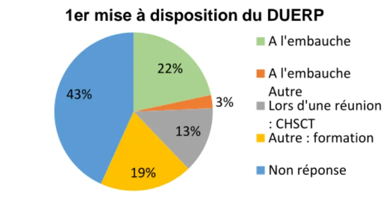 Graphique 5 : 1 er mise à disposition du DUERP 
