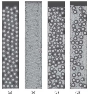 Fig. 5. Variation of initial packing fraction (V (s) + V (b) )/V and initial aspect ratio a with volume fraction of small particles V (s) /V .