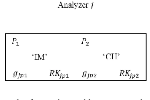Figure 2-2. Example of an analyzer with two parts and useful notations. 