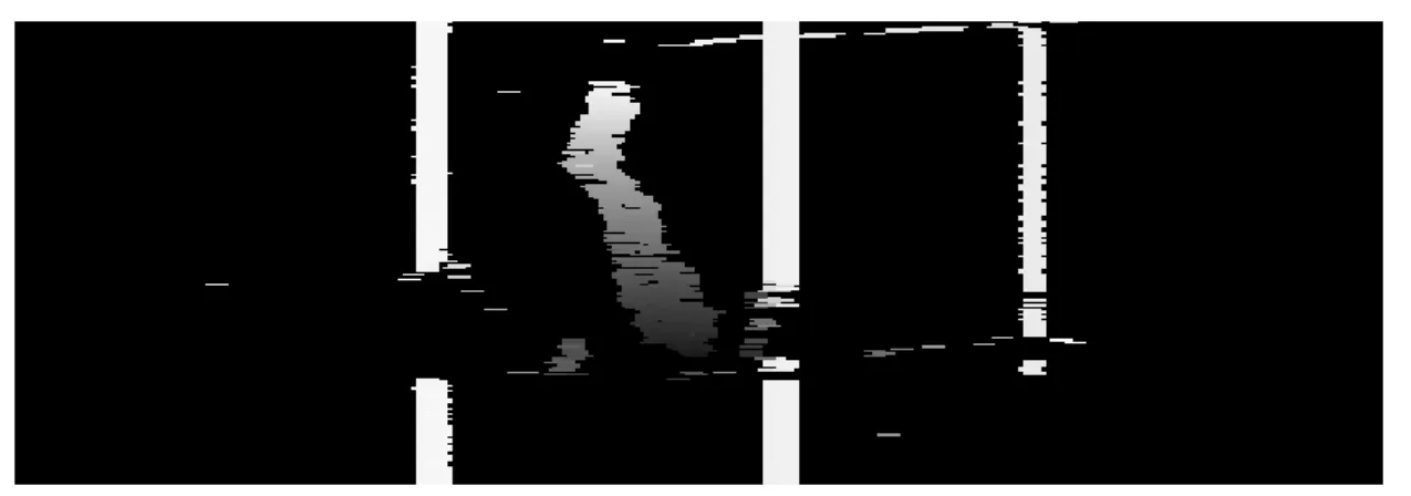 Fig. 3.6 – Séquence "Piéton" : Image de reconstruction obtenue par l’approche neuronale.
