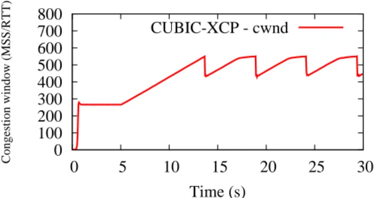 Figure 8. Behavior of IP-ERN in presence of standard TCP and IP-ERN capable routers.