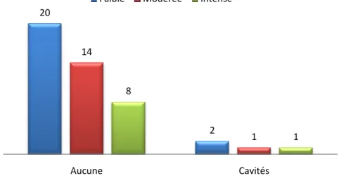 Figure 44 : Influence de la création de cavités SC sur l’intensité de l’inflammation SC