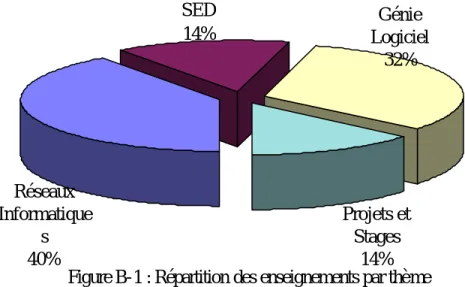Figure B-1 : Répartition des enseignements par thème 