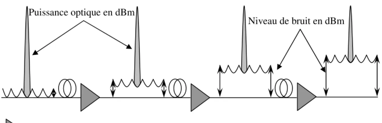 Figure 2.12 : Bruit d’amplification optique [14] 