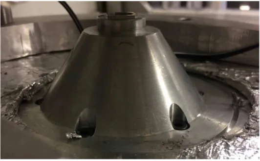 Figure II- 4: Lille 1mm orifice size adjusted to the top of the detection cells 