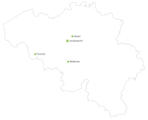 Figure 6 : Établissements de la CERP Rouen en Belgique (19) 