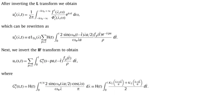 Fig. 11. Comparison of the discrete Green’s function Gðka,tÞ, the CC Green’s function G c ðka,tÞ and the pseudo-classical approximation G n c ðka,tÞ for ðk,tÞ 2 N  o 1n R þ .