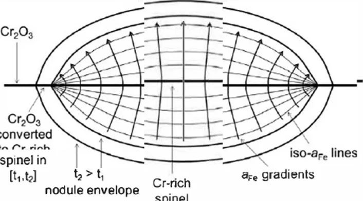 Fig. 17.  Schematic representation  of nodular oxide growth. 