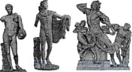Fig. 2.  Antinoüs. Apollon, Laocoon.  marbre. 
