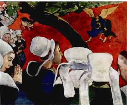 Fig.  1.12 La  vision  après le  sermon ou la  lutte de Jacob  et de l'ange 