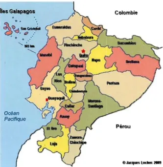 Figure  4.1  :  Provinces de  l'Équateur 