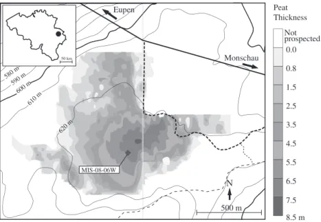 Fig. 1. Misten Bog and core location (MIS-08-06W), after De Vleeschouwer et al. (2012).
