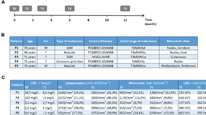 Figure  1:  Study  procedure  timeline  and  clinicobiological  features  of  patients