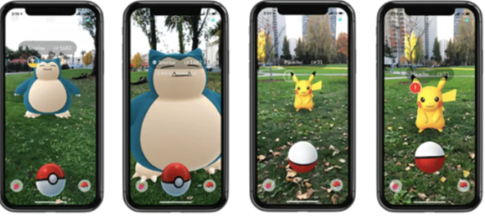Figure 5 : Photo d’utilisation de l’application PokemonGO. 