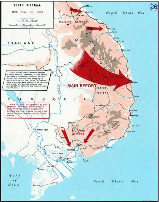 Figure 8 : Plan de l’offensive opérationnelle du NVA (et du VC) en 1965 18