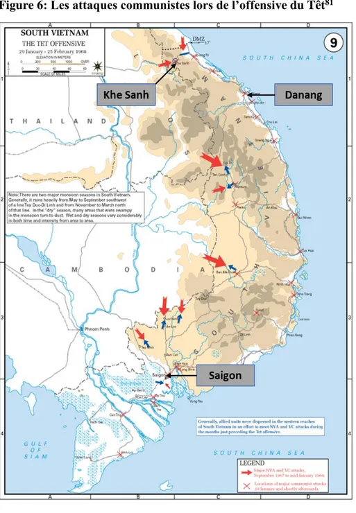 Figure 6: Les attaques communistes lors de l’offensive du Têt 81