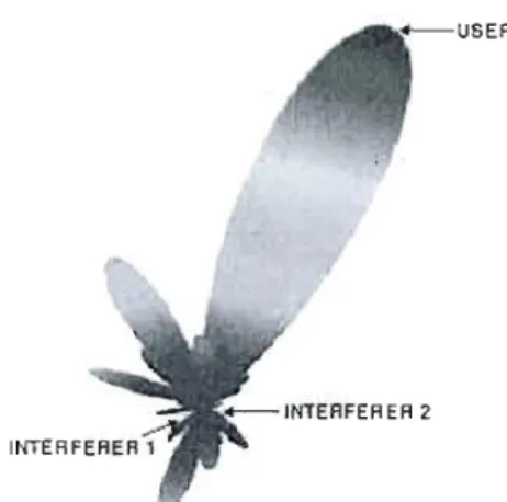 Figure 2.8:  Adaptive array antenna pattern [16] 