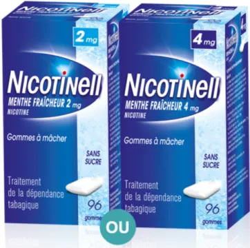 Figure 14 : Les dosages des gommes Nicotinell (58). 