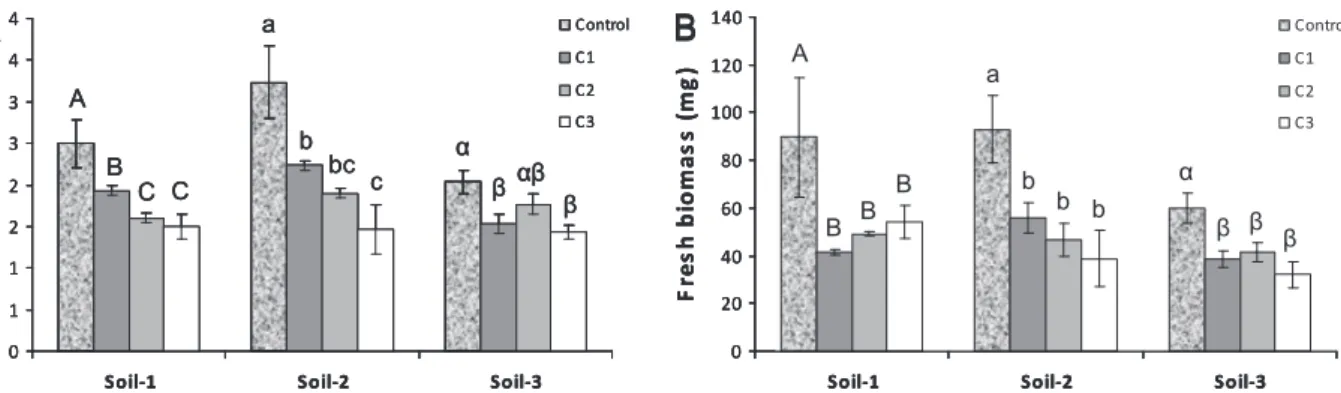 Fig. 3. Effect of ageing procedure on root elongation as a biomarker of PM phytotoxicity