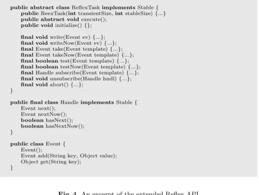 Fig. 4. An excerpt of the extended Reﬂex API